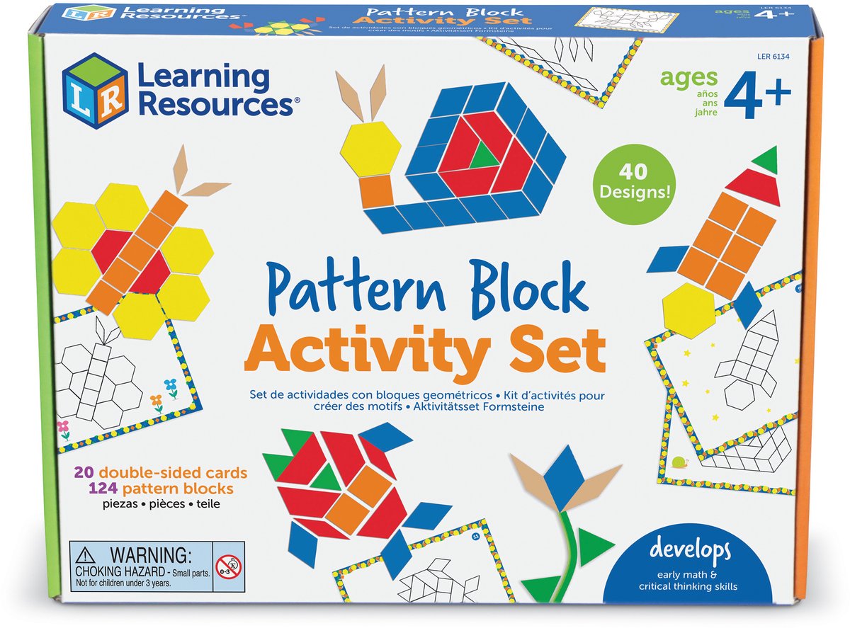 Set di giocattoli con blocchi di modelli di risorse per l'apprendimento - edificio educativo. - 3+