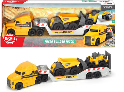 Dickie Volvo Micro Transporter con veicoli da lavoro