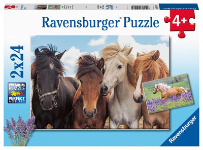 Ravensburger Puzzle Horse Love - 2 x 24 piezas - Puzzle para niños