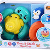 Gioca a stack giocattolo da bagno e animali marini galleggianti, 4dlg.