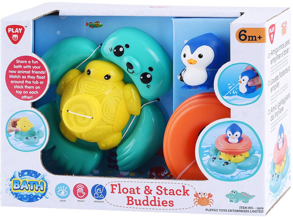 Gioca a stack giocattolo da bagno e animali marini galleggianti, 4dlg.