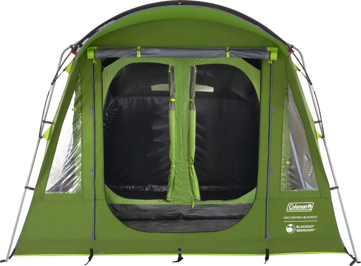 Carpa túnel opaca Coleman Oak Canyon 4 – Carpa familiar para 4 personas – Carpa opaca – Verde