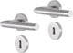 Tirador de puerta Impresso - grada - para interior - redondo con roseta de llave redonda - acero inoxidable - 2 piezas