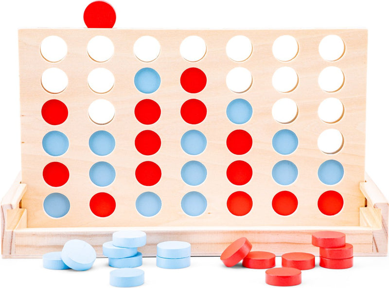 Woet ® gioco di fila in legno - giocattoli in legno - gioco da tavolo per bambini adulti - gioco d'azione - gioco da tavolo classico - da 3 anni