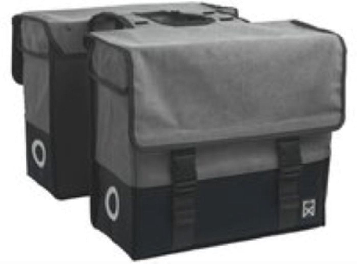 Willex - dubbele canvas plus - 30 liter - universele bevestiging - extra sterk - grijs matzwart