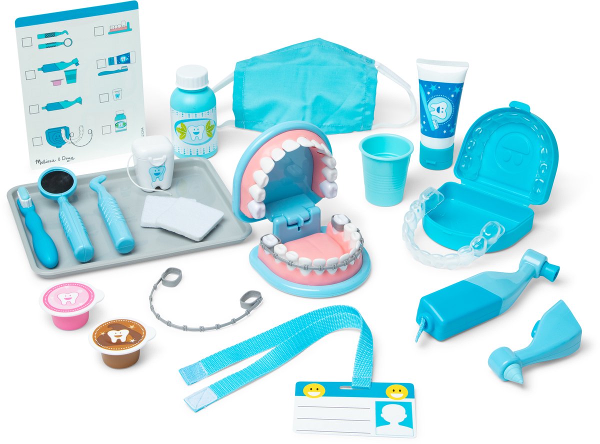Melissa Doug - set da gioco per dentista - 25 pezzi - con strumenti vibranti