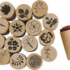 Creativ company deco art stempels bloemen en bladeren, 15dlg.