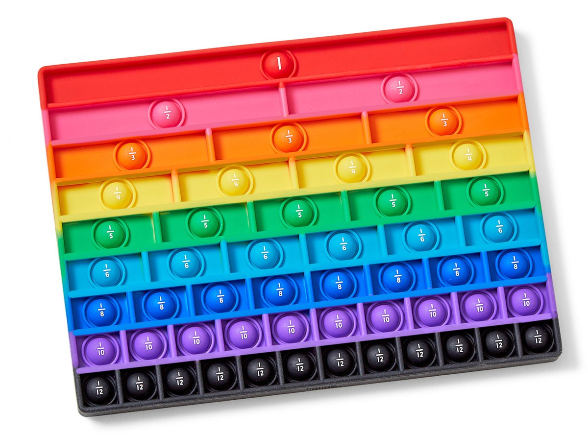 Recursos de aprendizaje Rainbow Fraction® popper de burbujas sensorial - 8+