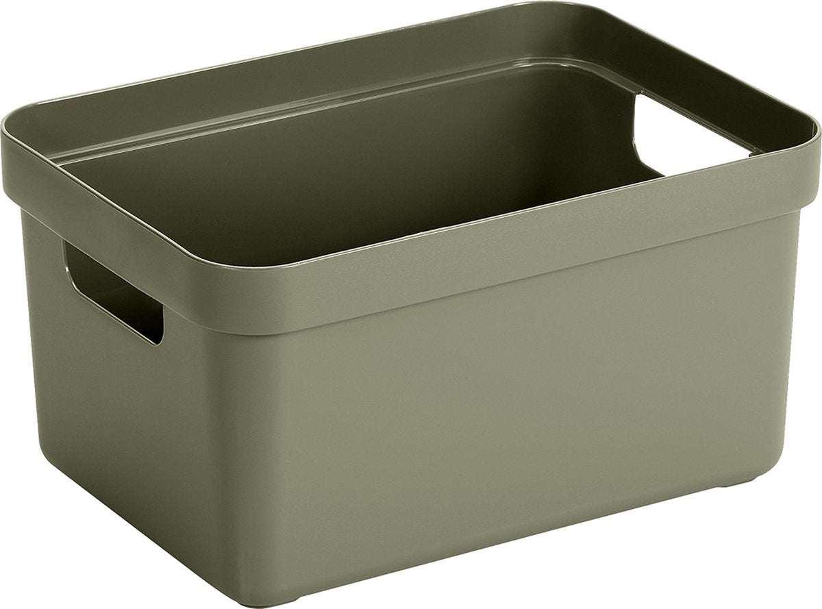 Sunware - sigma home opbergbox 5l donker groen - 25,2 x 17,5 x 12,2 cm