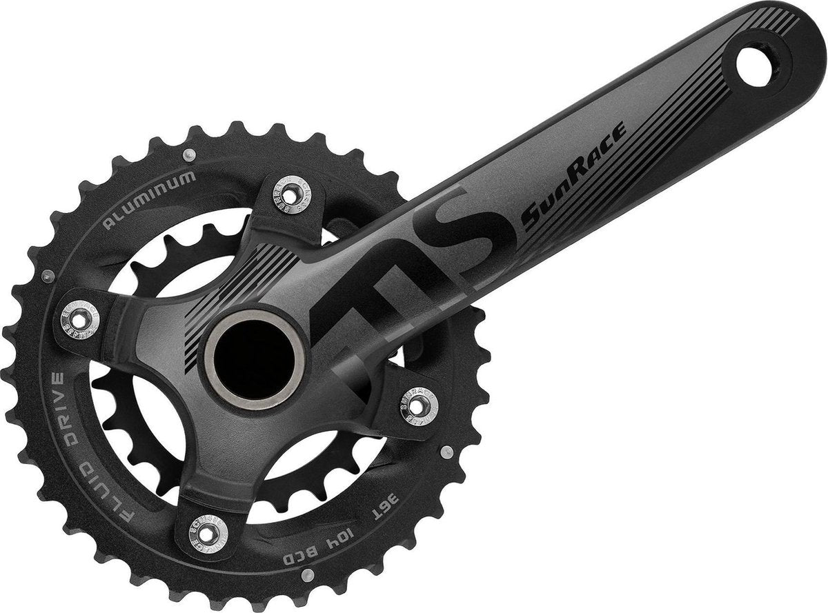 Sunrace crankstel hollowtech fcms66 10-speed 36 22t. 175mm incl. bbm97