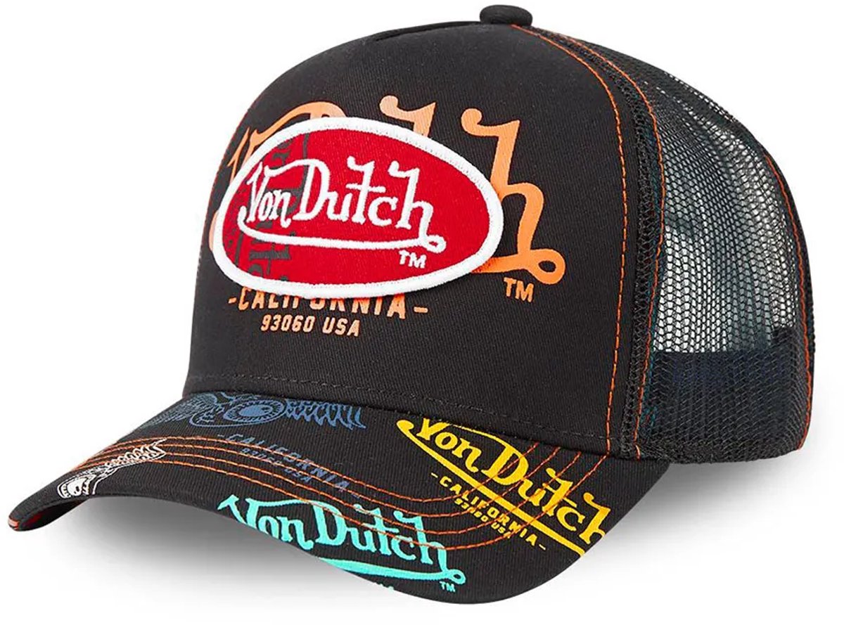 Von dutch - snapback trucker cap bra bla2 | one size | verstelbaar | druksluiting - zwart