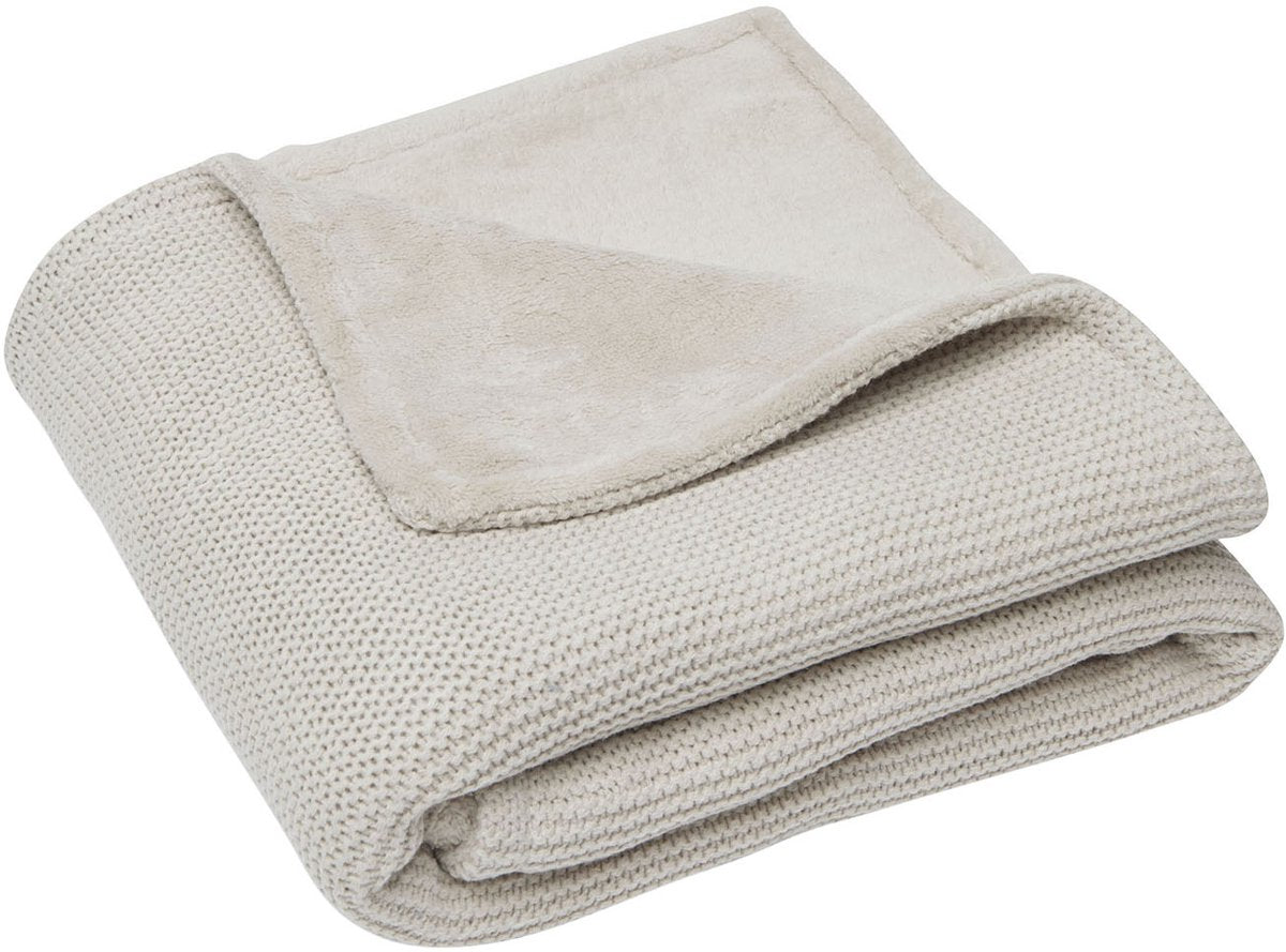 Coperta per lettino Jollein 100x150 cm maglia basic - pile nocciola