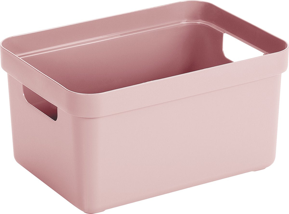 Sunware - sigma home opbergbox 5l roze - 25,2 x 17,5 x 12,2 cm