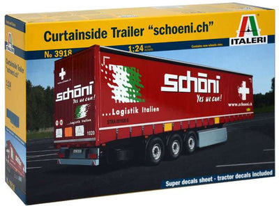 Italeri modellismo camion - 3918 rimorchio telonato - shoei ch plastica - 1:24 - modellismo