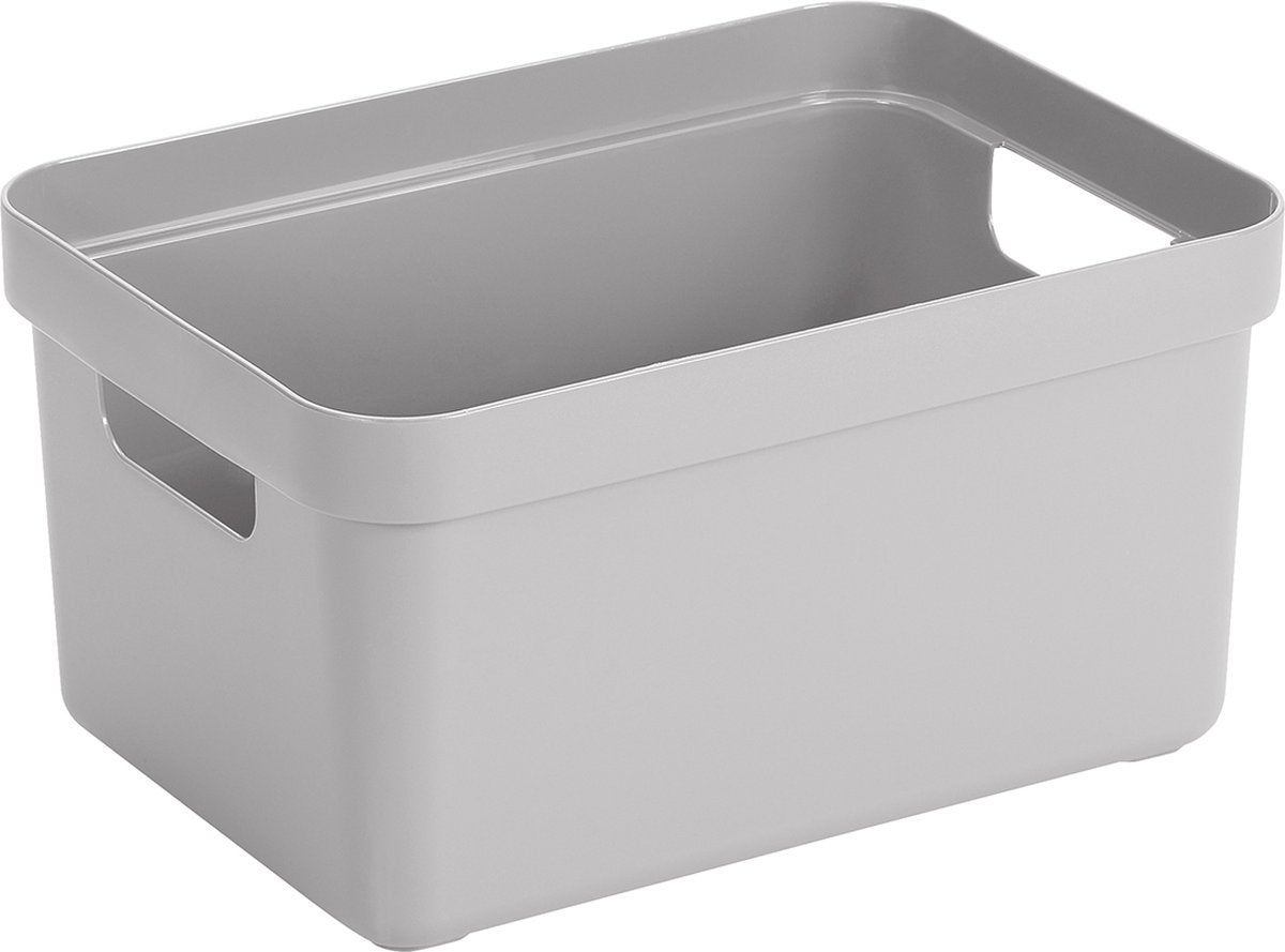 Sunware - caja de almacenamiento sigma home 5l gris - 25,2 x 17,5 x 12,2 cm