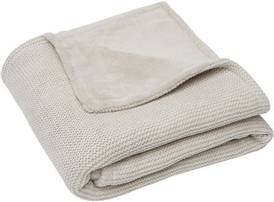 Coperta per lettino Jollein 100x150 cm maglia basic - pile nocciola