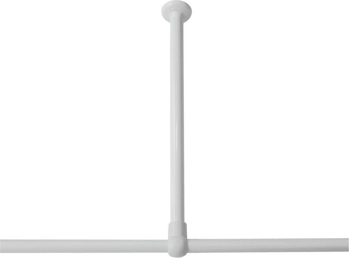 Sealskin seallux - plafondsteun voor douchegordijnstang 60 cm - wit