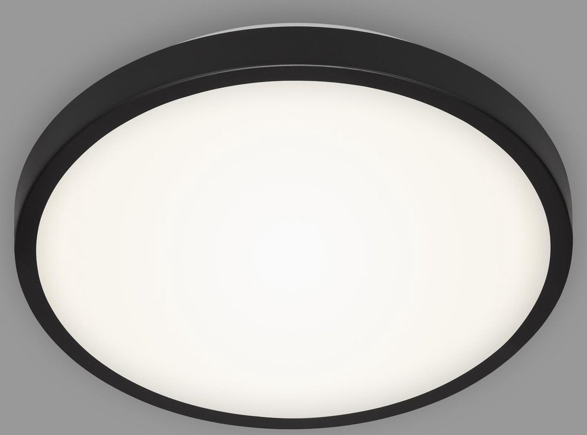 Briloner manny - plafoniera led - lampada da soffitto a luce bianca neutra - 12w - 1.200lm - 4.000k - ø29 cm - nero