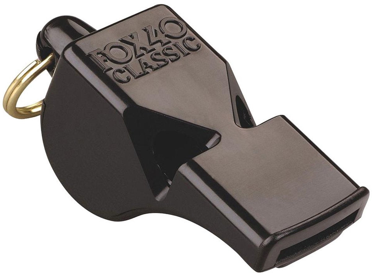 Fox 40 classic - silbato de árbitro con cordón - negro