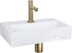 Set fontana piatta Differnz - marmo - rubinetto dritto oro opaco - 38 x 24 x 8 cm