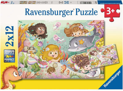 Ravensburger - Pielas pequeñas y sirenas 2x12 piezas