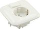 Busch-Jaeger si elemento base empotrado toma de pared combinada (inodoro) ra 1 vía + interruptor crema
