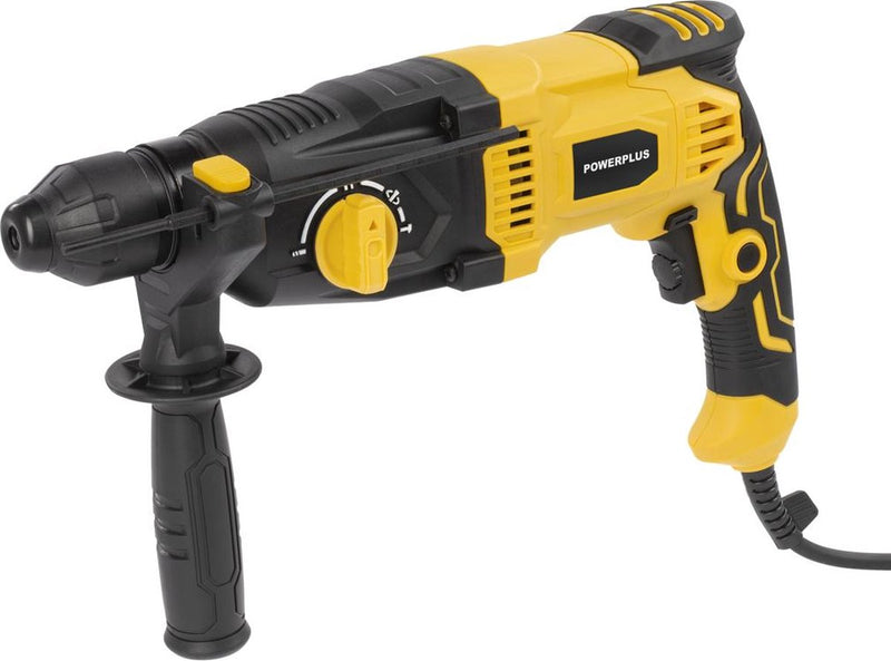 Martello demolitore elettrico Powerplus POWX11700 - potenza 1050 W e forza d'impatto 3,5 Joule - 5100 colpi al minuto - scalpelli a punta e trapani inclusi - SDS Plus