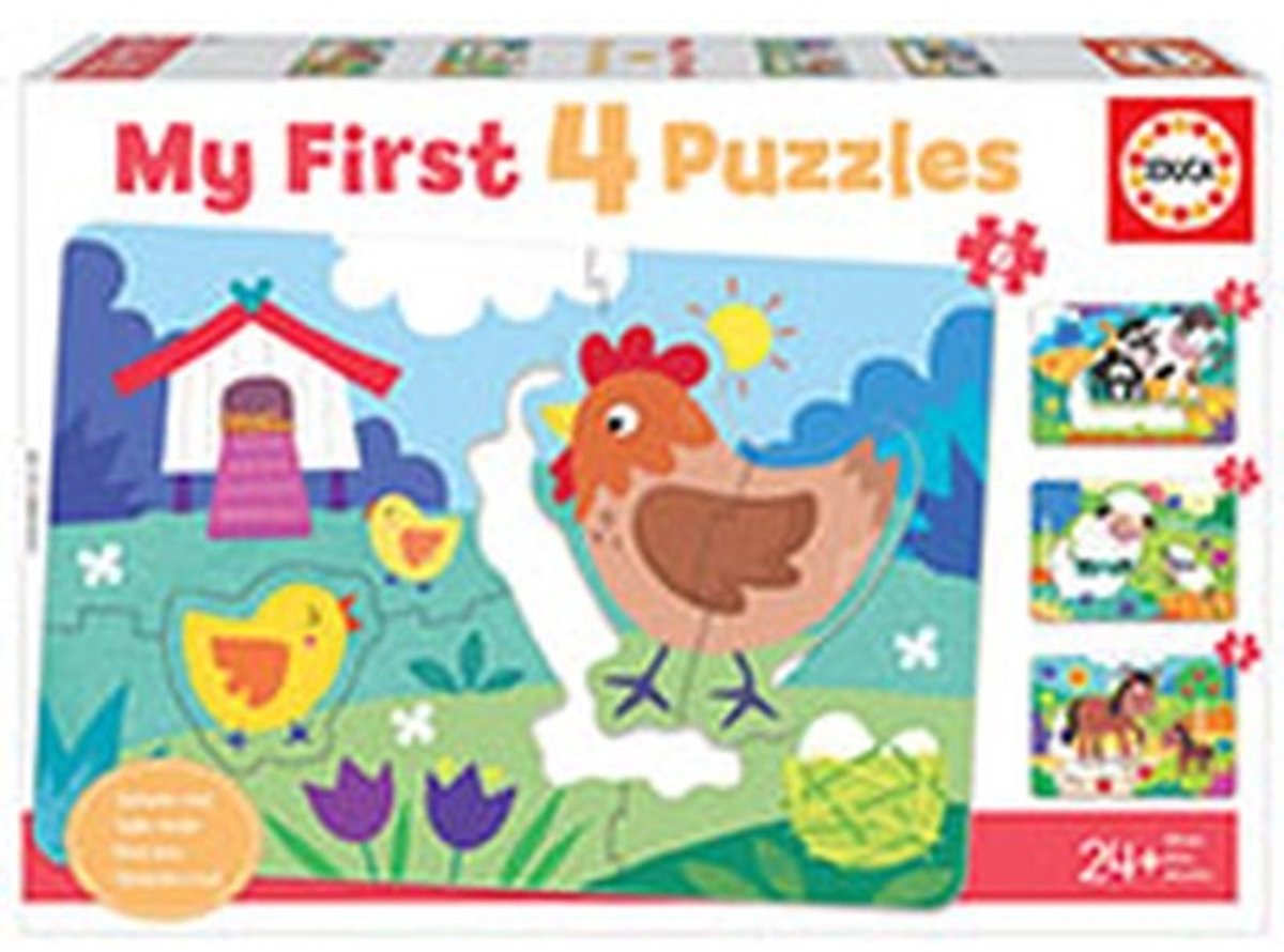 Educa - mijn eerste puzzel - mama en baby - 4 puzzels van 3-4-5 stukjes
