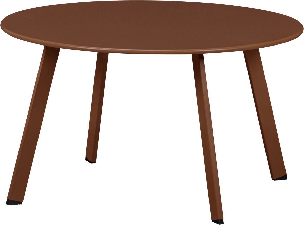 Woood fer side table garden - metal - dark brown - 40x70x70