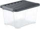 Cajas de almacenamiento Rotho core plus - juego de 4 - apilables - 15 litros