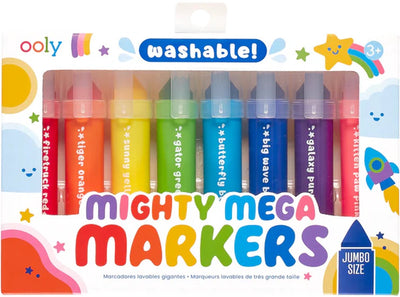 Ooly - potenti mega pennarelli - 8 colori lavabili - perfetti per le mani dei più piccoli