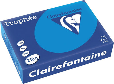 Clairefontaine trophée intense, colored paper, a4, 210 g, 250 sheets, turquoise