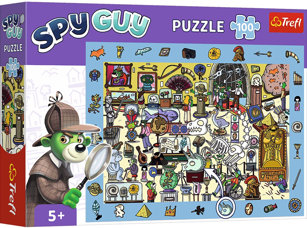 Puzzle Trefl 100 pezzi - Avventura al Museo Spy Guy - La Famiglia I.