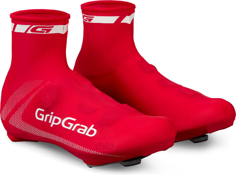 Gripgrab - cubrezapatillas de ciclismo raceaero ligero de verano cubrezapatillas de ciclismo de contrarreloj aerodinámico de carreras - rojo - unisex - talla única