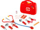 Klein toys dokterskoffer - incl. speelgoedinstrumenten en handleiding voor eerstehulp - 26,5x9,5x23 cm - rood