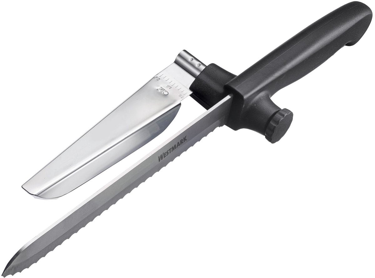 Cuchillo multiuso sans marque 'so inteligente' - con espaciador - cuchillo de pan afilado - cuchillo universal para pan y verduras - hoja de acero inoxidable - sin BPA