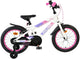 Volare lily kinderfiets - meisjes - 16 inch - wit roze paars - twee handremmen