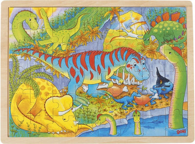 Dinos puzzle di Goki Wooden puzzle, 48st.