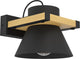 Eglo maccles wandlamp - e27 - 18 cm - zwart bruin - staal hout