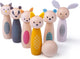 Bigjigs wooden cone game animal figures