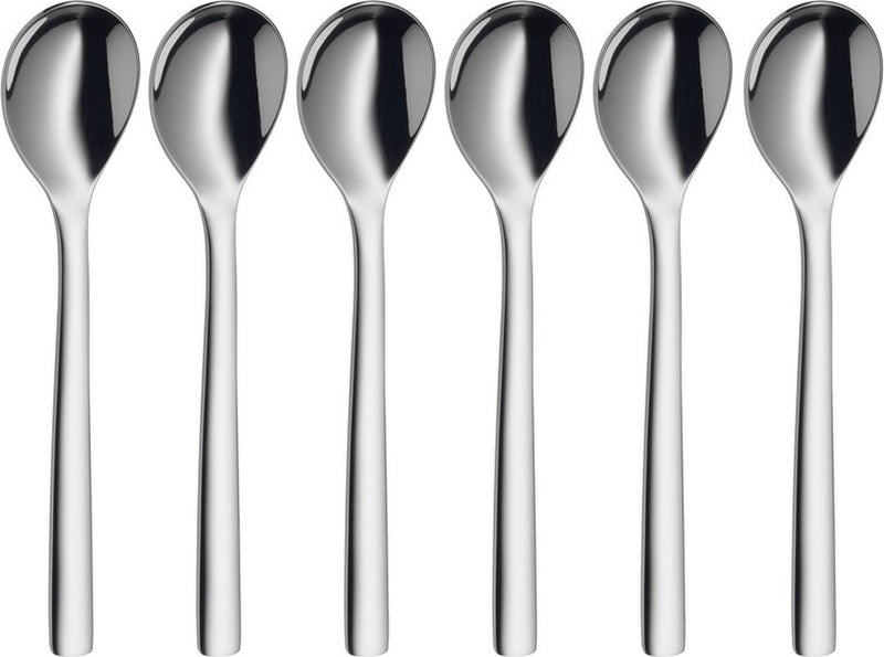 Wmf nuova - cucharas para huevos - 6 piezas - acero inoxidable - aptas para lavavajillas