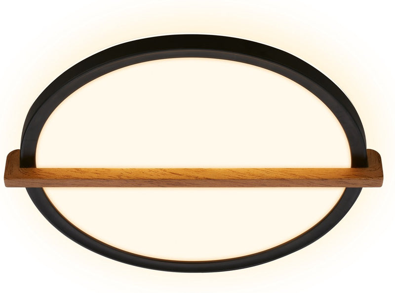 Briloner remsa - Lámpara de techo LED - Lámpara de techo con luz indirecta - Luz blanca cálida - 29 x 31,5 x 4 cm - Madera negra