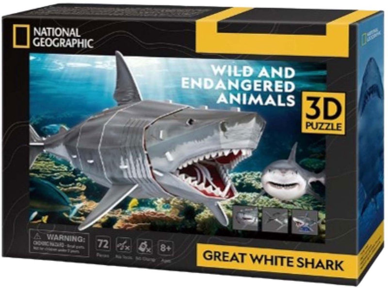 Divertimento cubico divertimento 3d puzzle nazionale geografico witte shark