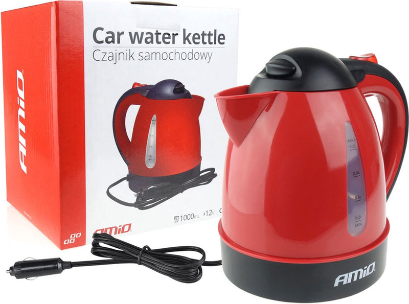 Bollitore per camion Amio - rosso - 24 V 300 W - bollitore per camion camper autobus - adatto solo per veicoli a 24 V