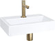 Differnz flat fountain set - ceramic - tap straight matt gold - 38 x 24 x 7 cm