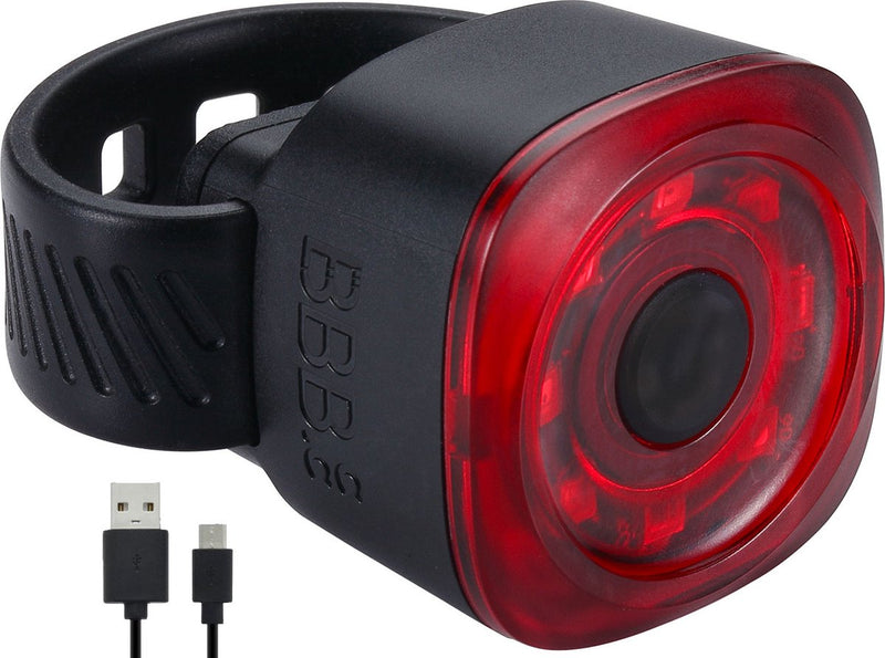 Bbb Cycling Spirit mini lampada luce posteriore per bicicletta - illuminazione per bicicletta ricaricabile tramite USB - luce per bicicletta inclusa staffa per binario della sella - 12 lumen - impermeabile - batteria a lunga durata - BLS-226