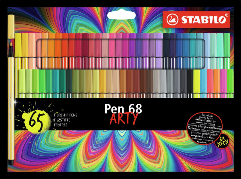 Stabilo Pen 68 FI SENT -TIP PEN ARTY Con 65 piezas