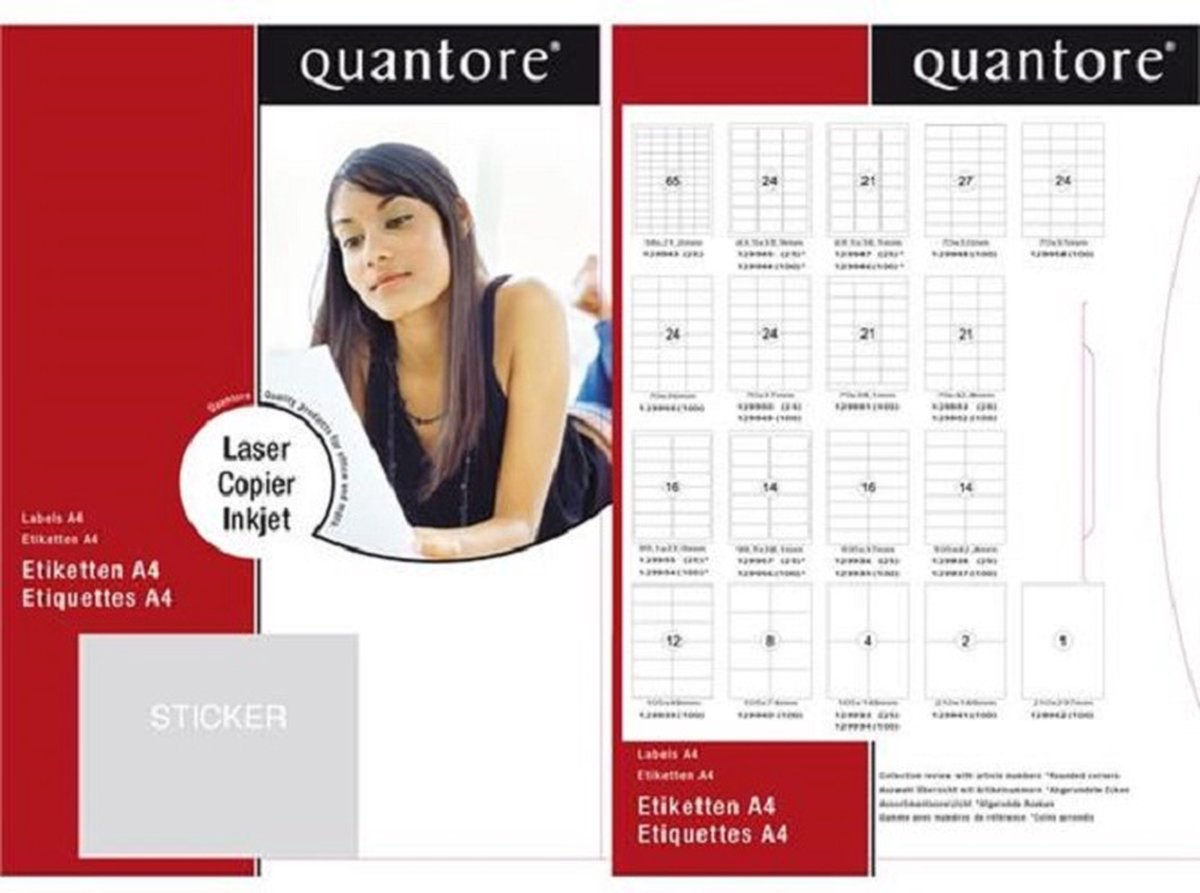 Etichette per stampante private label Quantore 70mmx32mm