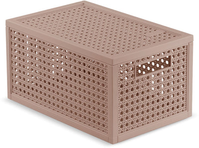 Cesta de almacenamiento Curver kaya - 7l - 18,8x30x15,4 cm - gris pardo cálido -