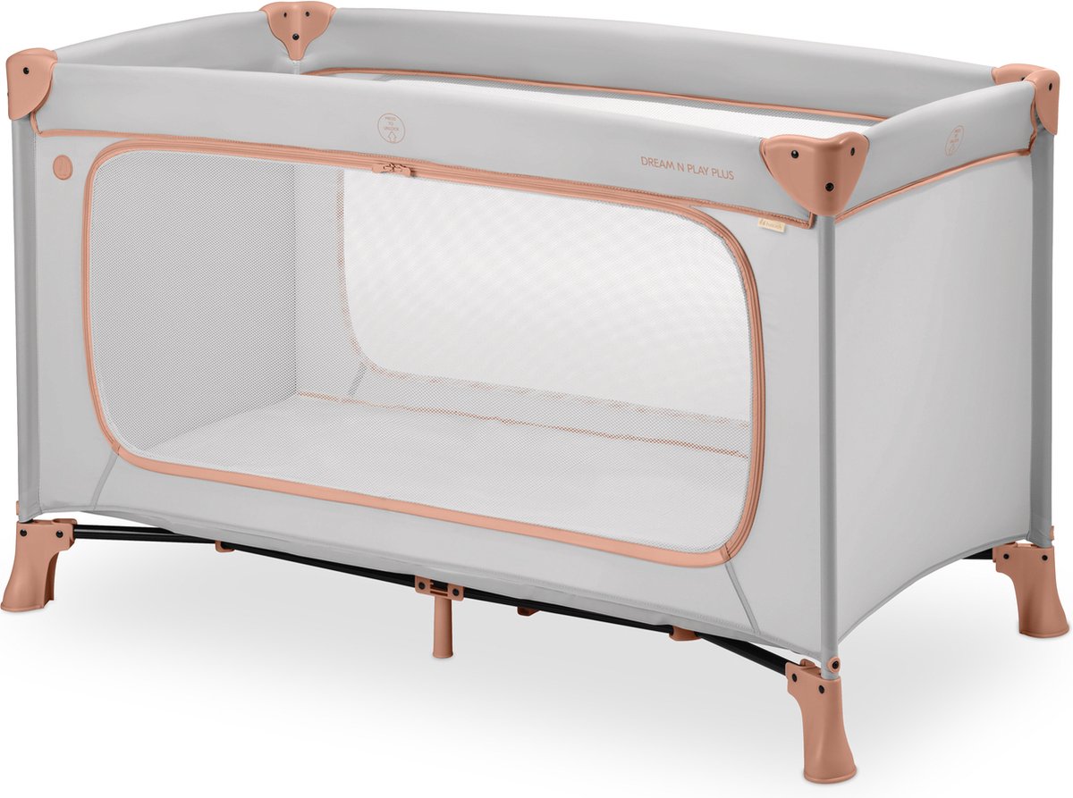 Hauck dream n play plus - campingbedje - extra grote doorgang - dusty cork